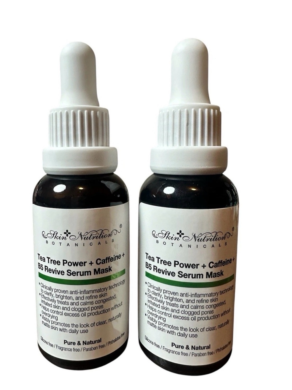Skin Nutrition Botanicals Tea Tree power + caffeine + B5 revive Serum mask 2 pcs